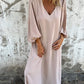 Elegante V-hals Maxi Jurk – Chic & Tijdloos