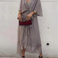 Monica - chiffonjurk met v-hals, elegant en stijlvol