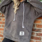 Loose Hooded Long-Sleeved Plush Top
