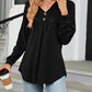 Chic V-hals Lange Mouw Losse Sweatshirt