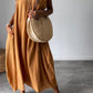Bella - Gele Mouwloze Losse Jurk