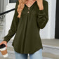 Chic V-hals Lange Mouw Losse Sweatshirt