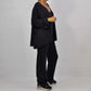 Amelia - Kaki Gebreide Casual Set met Blouse en Broek