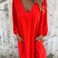 Elegante V-hals Maxi Jurk – Chic & Tijdloos