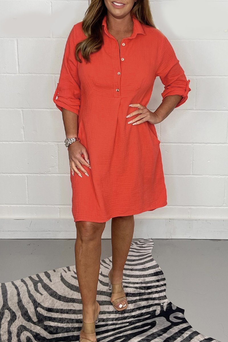 Aliza - Rode Pocket Shirtjurk