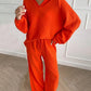 Livia - Rode Casual Tweedelige Set met Bootcut Broek