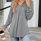 Chic V-hals Lange Mouw Losse Sweatshirt