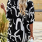 Sophie - Witte Casual Shirt & Shorts Set met Print