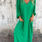 Elegante V-hals Maxi Jurk – Chic & Tijdloos