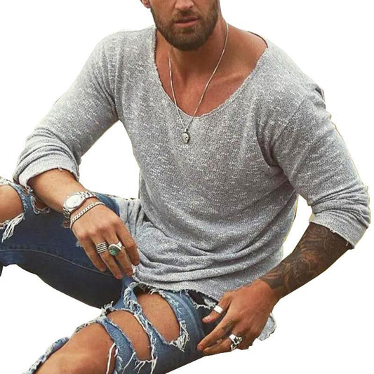Stijlvol Heren T-Shirt met Lange Mouwen - Casual & Comfortabel