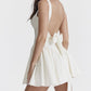 Elise - Witte Mini Jurk met Strikdetail