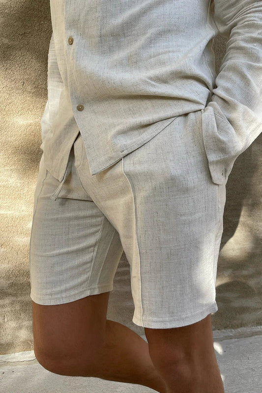 Sophie - Beige Linnen Shorts