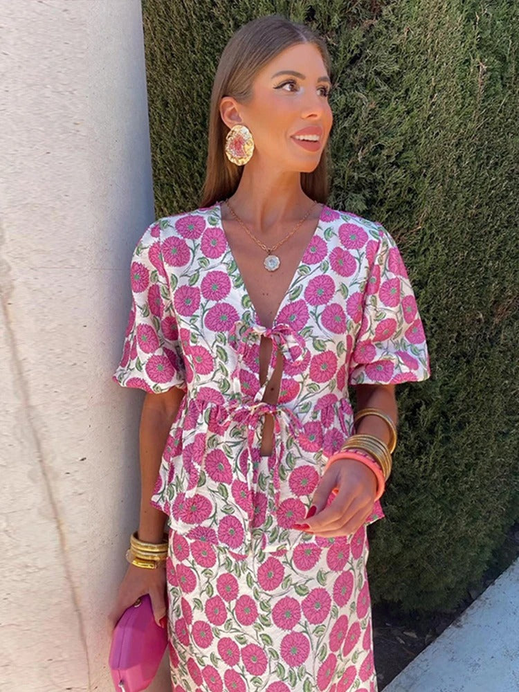 Noortje-Lynn - Top Met Bloemenmotief