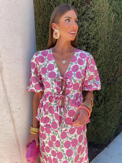 Noortje-Lynn - Top Met Bloemenmotief