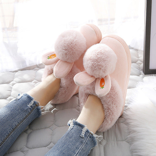 CozyBunny Pantoffels: Warm, Antislip & Met Schattige Konijnenoren