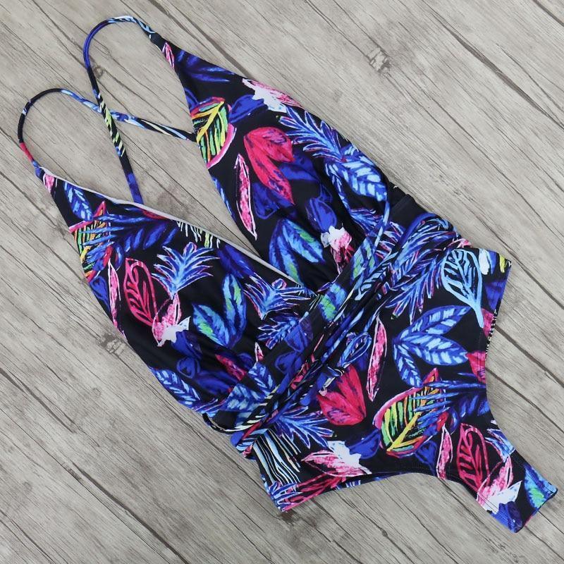 Catalina - Blauwe Rugloze Braziliaanse Monokini
