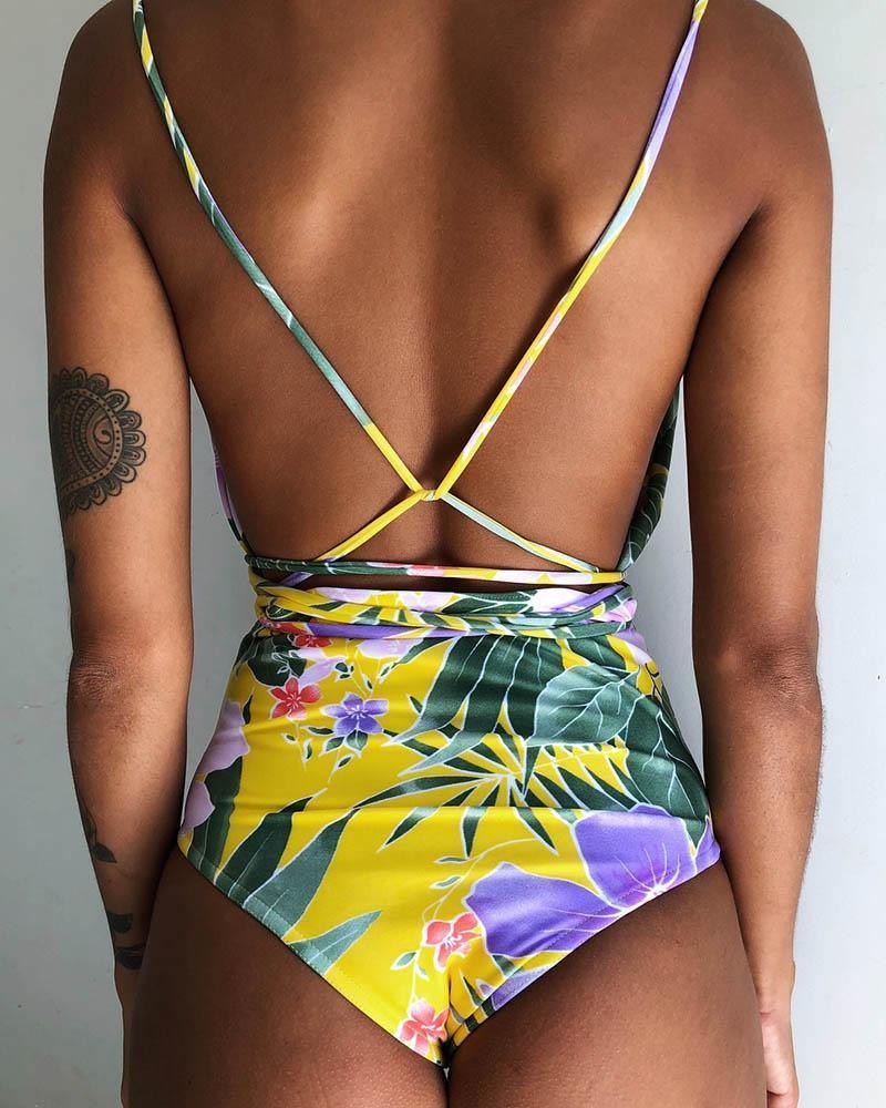 Catalina - Blauwe Rugloze Braziliaanse Monokini