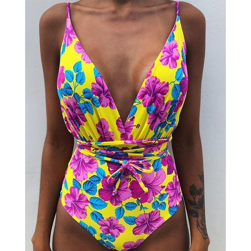 Catalina - Blauwe Rugloze Braziliaanse Monokini