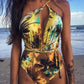 Catalina - Blauwe Rugloze Braziliaanse Monokini