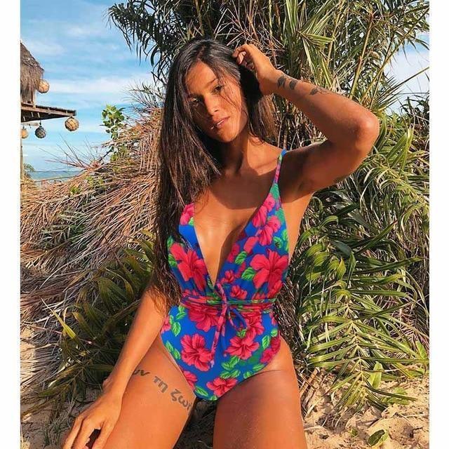 Catalina - Blauwe Rugloze Braziliaanse Monokini