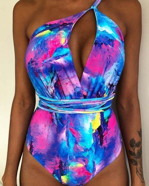 Catalina - Blauwe Rugloze Braziliaanse Monokini