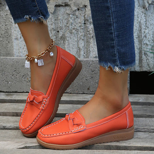Jette - Oranje Flats Loafers