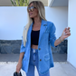 Chique Vintage Blauwe Denim Jacket – Tijdloze Stijl & Comfort