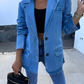 Chique Vintage Blauwe Denim Jacket – Tijdloze Stijl & Comfort