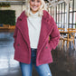 Mauve Majesteit: Luxueuze Oversized Sherpa Teddy Jas met Elegante Reverskraag