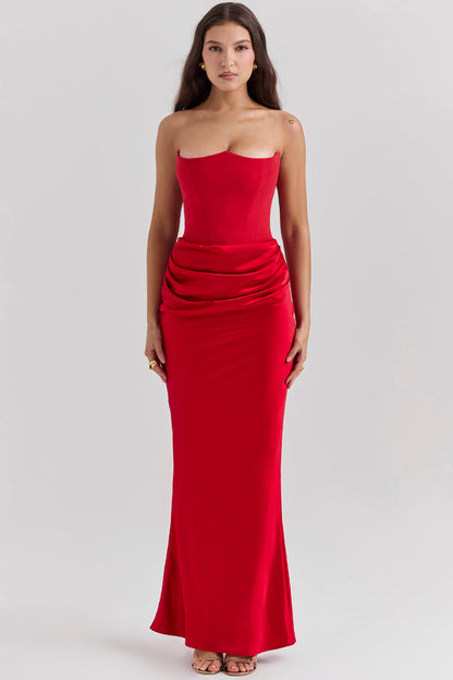Nelia - Elegante Strapless Jurk