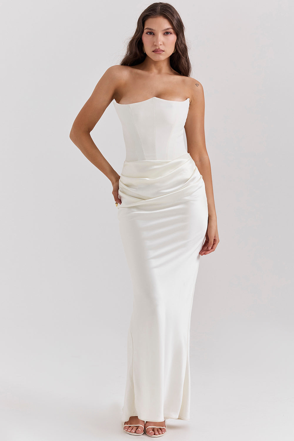 Nelia - Elegante Strapless Jurk