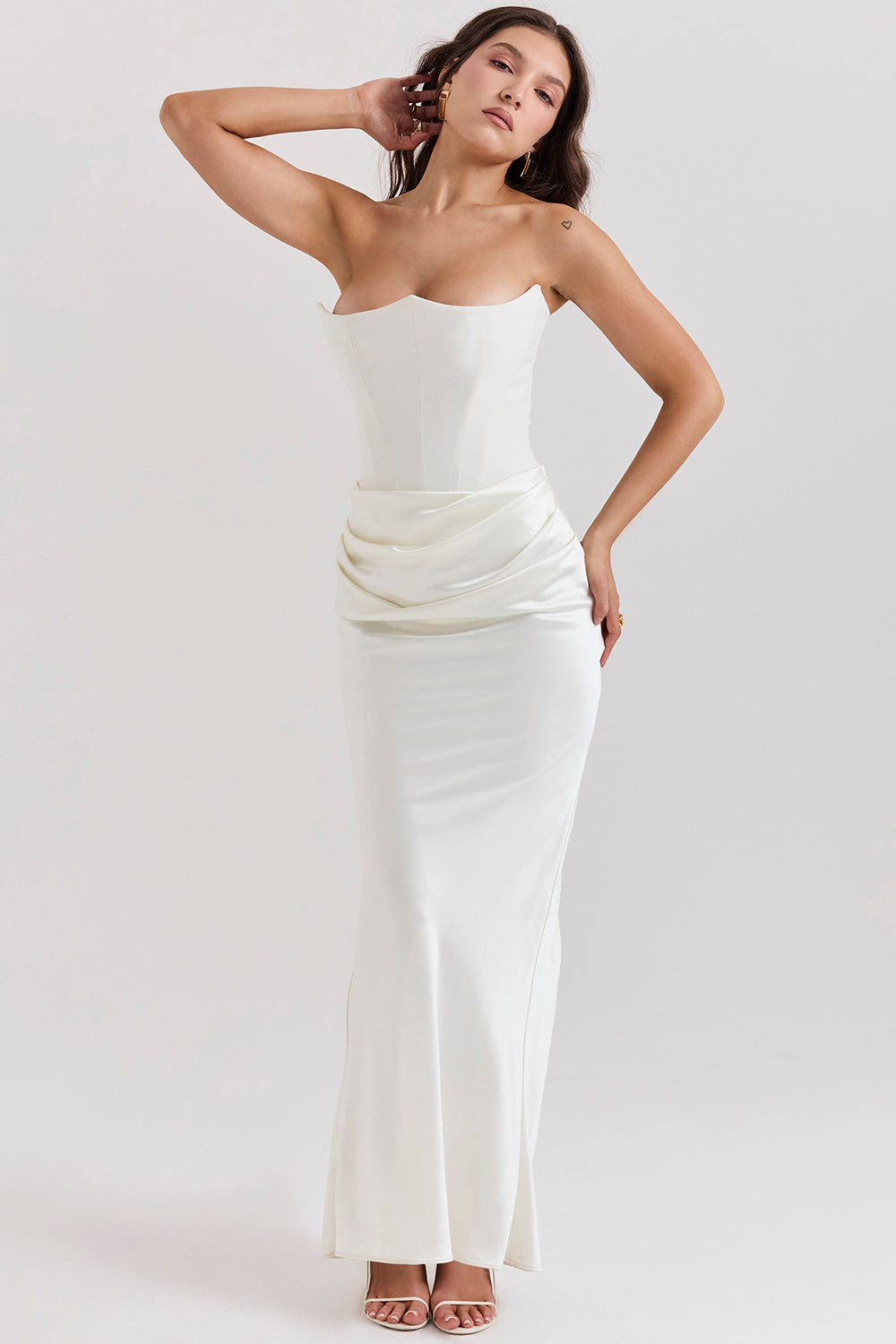 Nelia - Elegante Strapless Jurk
