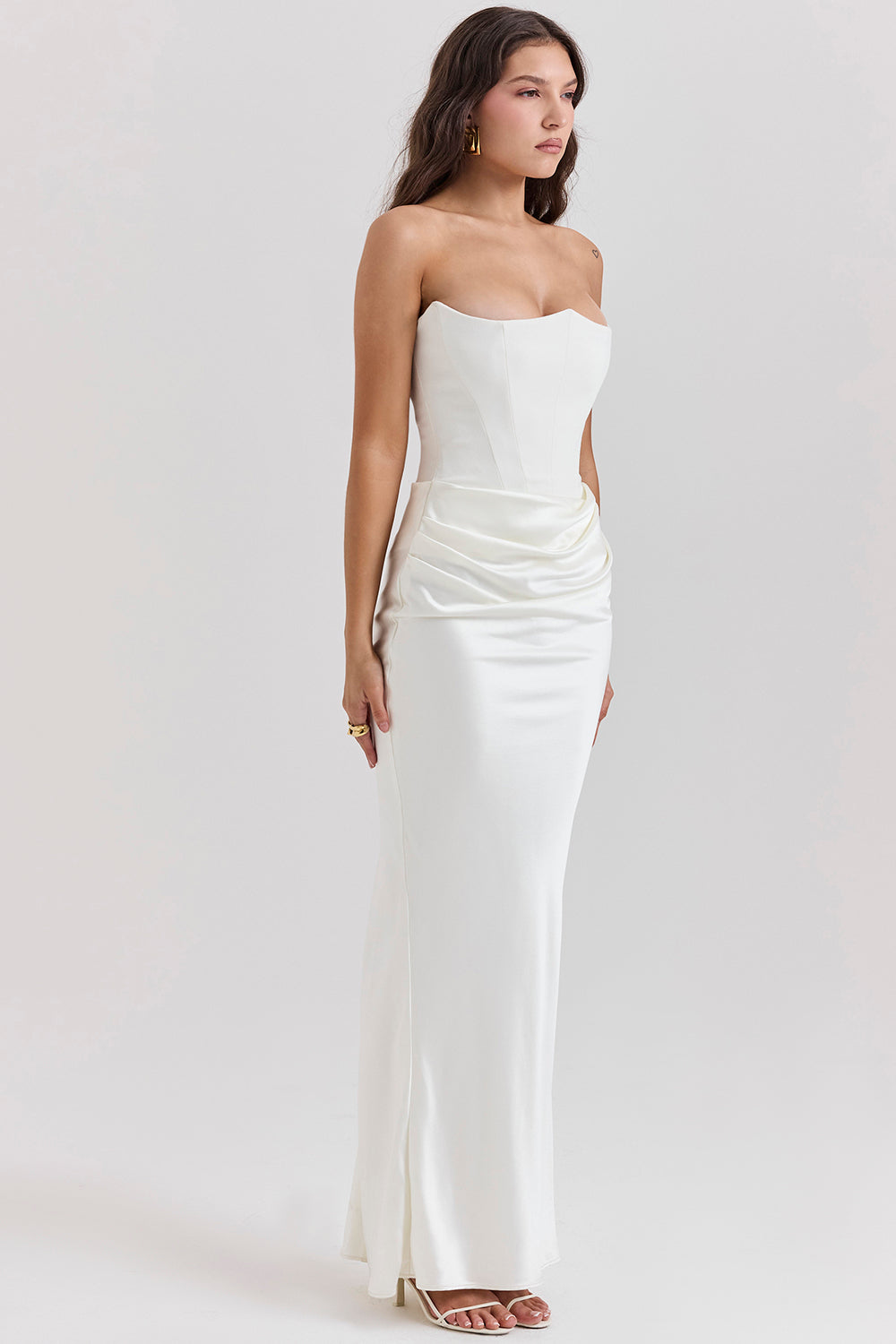Nelia - Elegante Strapless Jurk