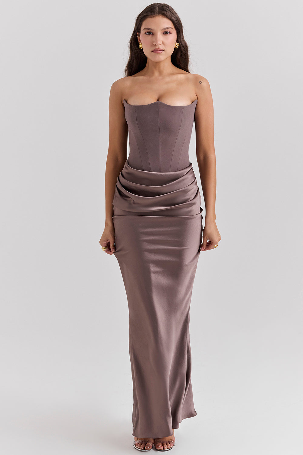 Nelia - Elegante Strapless Jurk