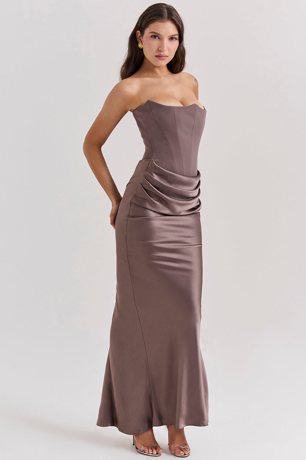 Nelia - Elegante Strapless Jurk