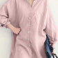 Emma - Hemelsblauw Linnen Overshirt