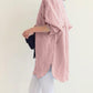 Hemelsblauw Oversized Linnen Shirt - Mila
