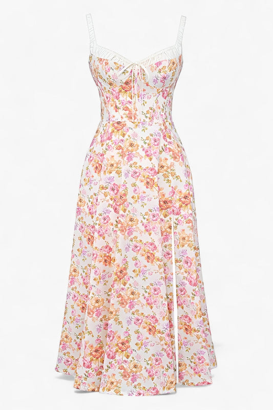 Klarine - Bloemen Midi Jurk