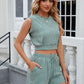 Stijlvolle Effen Kleur Mouwloze Golf Suit