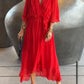 Monica - chiffonjurk met v-hals, elegant en stijlvol