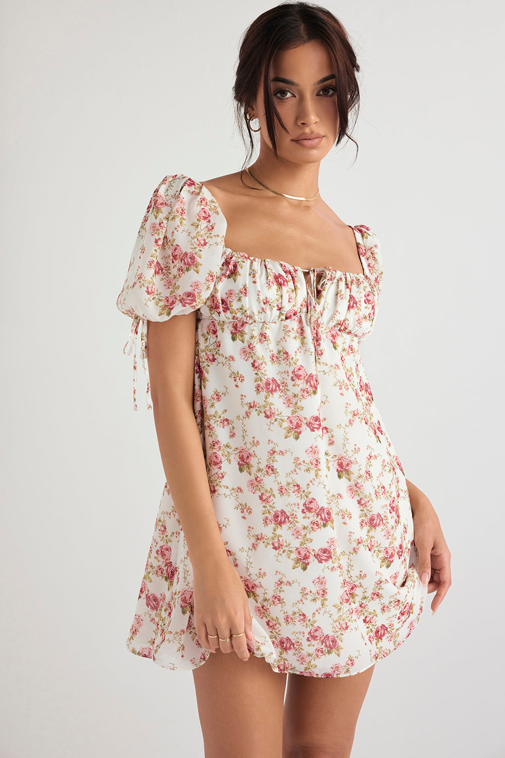 Nika - Bloemen Mini Jurk