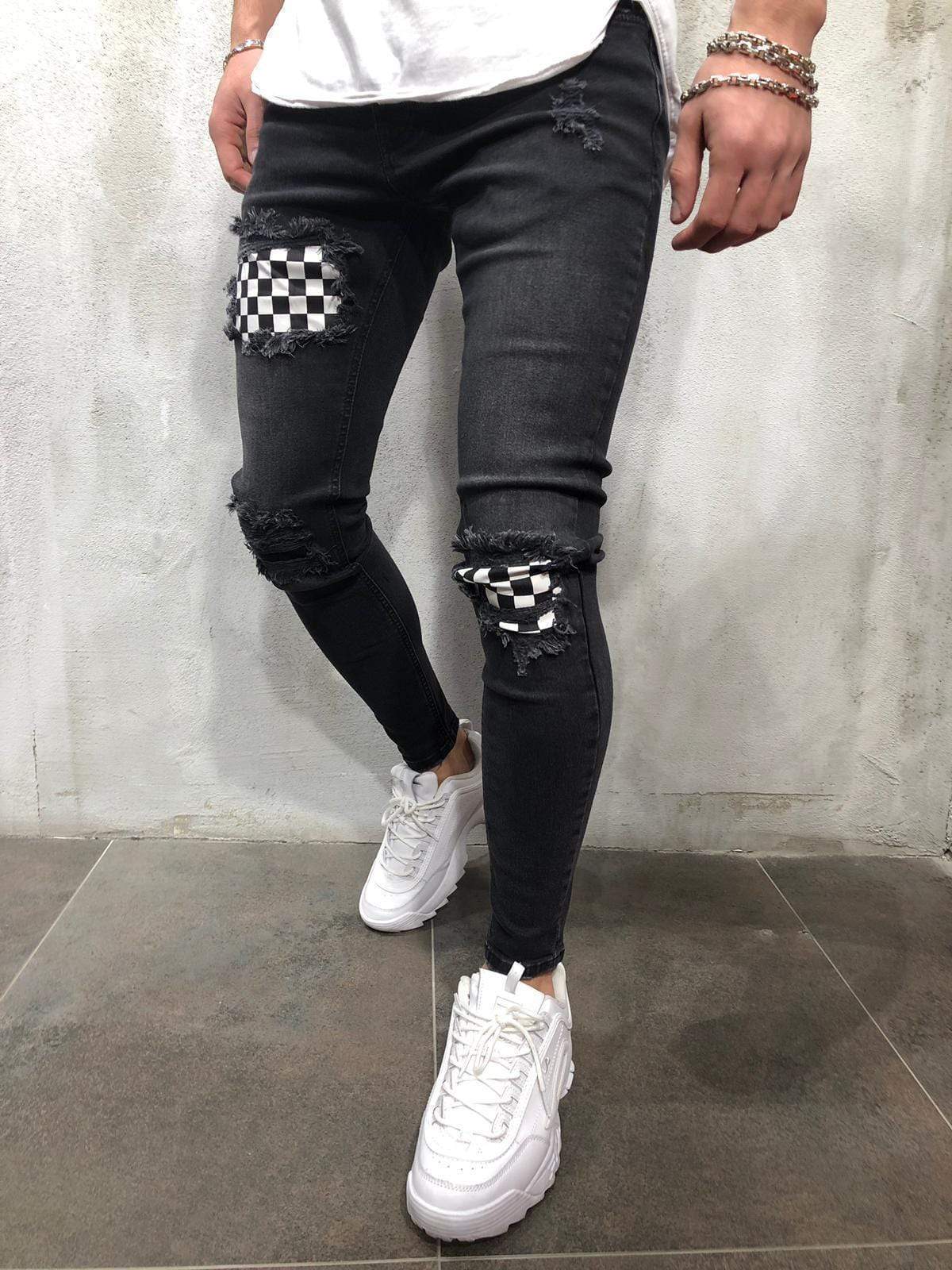 Blauwe Handgemaakte Jeans - Leo