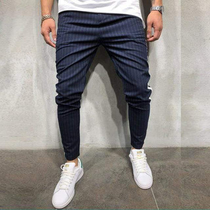 Chique Comfort: Trendy Casual Gestreepte Broek voor Dagelijkse Elegantie