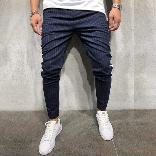 Chique Comfort: Trendy Casual Gestreepte Broek voor Dagelijkse Elegantie