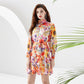 Ireline - Oranje Bloemen Jurk
