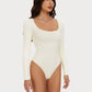 Eva - Zwarte Bodysuit met Lange Mouwen