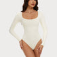 Eva - Zwarte Bodysuit met Lange Mouwen