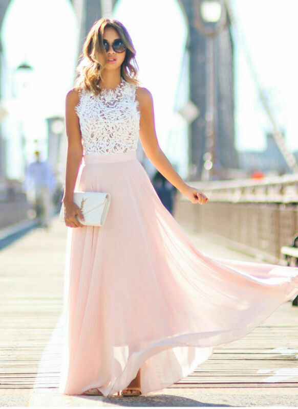 Fenneke - Elegante Chiffon Maxi Jurk