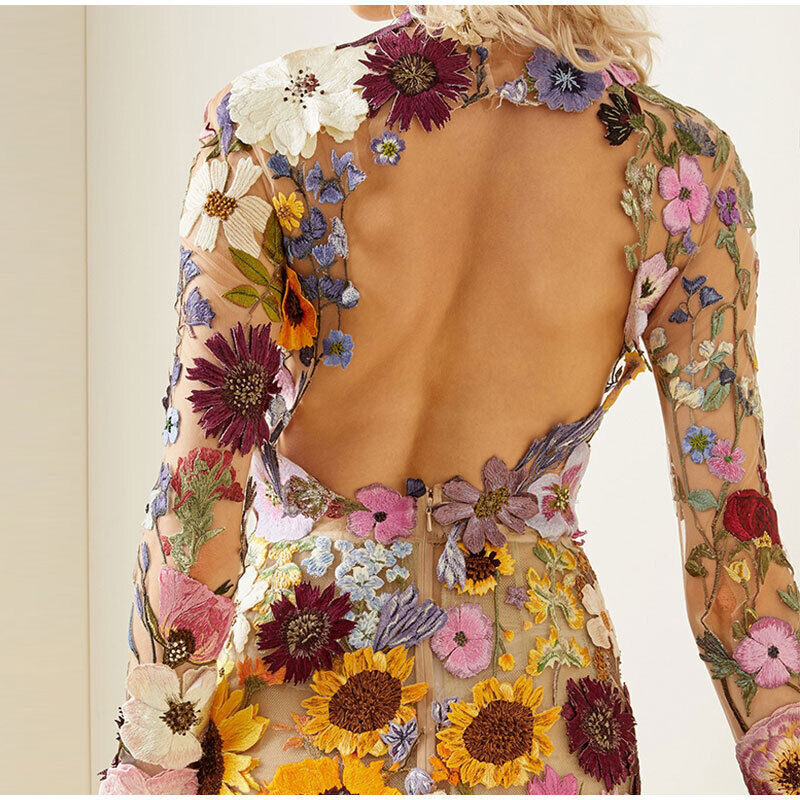 Fien - Elegante Bloemdecoratie Jurk