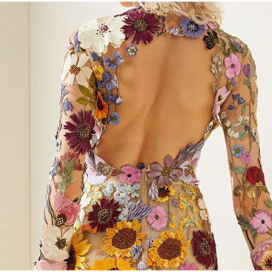 Fien - Elegante Bloemdecoratie Jurk